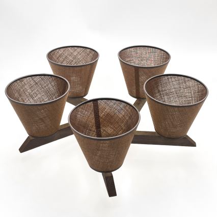 Brilagi - LED  Přisazený lustr ANTHONY 5xE14/40W/230V dub ořech/hnědá