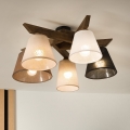 Brilagi - LED  Přisazený lustr ANTHONY 5xE14/40W/230V dub ořech