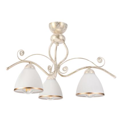 Brilagi - LED Přisazený lustr ANTICO 3xE27/60W/230V 3000K bílá patina