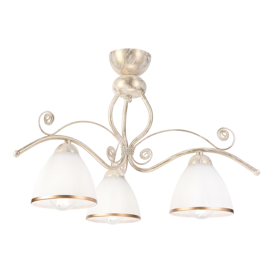 Brilagi - LED Přisazený lustr ANTICO 3xE27/60W/230V 3000K bílá patina