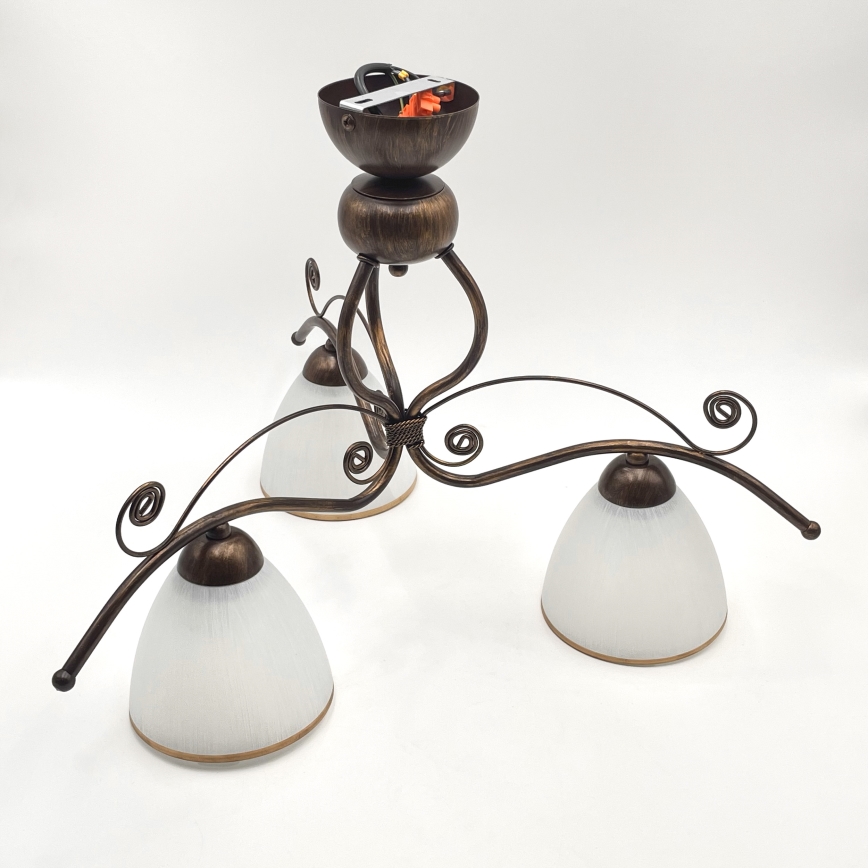 Brilagi - LED Přisazený lustr ANTICO 3xE27/60W/230V bronz patina