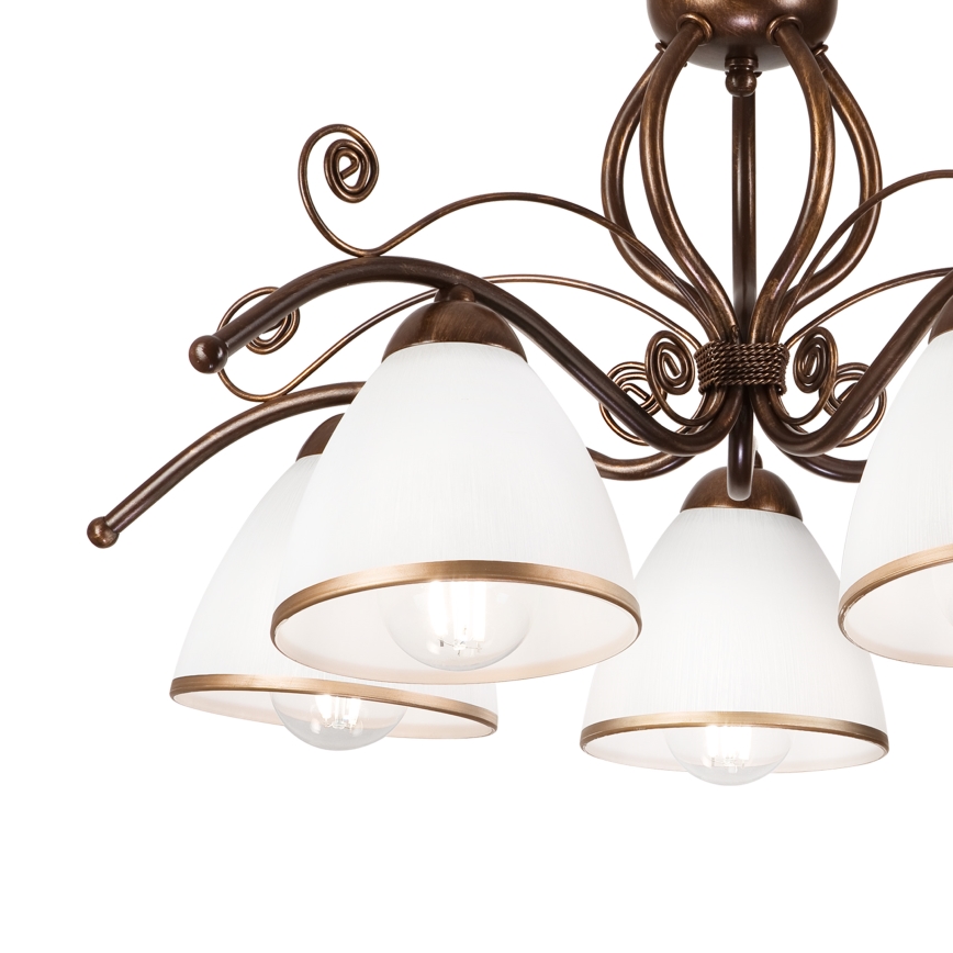 Brilagi - LED Přisazený lustr ANTICO 5xE27/60W/230V bronz patina
