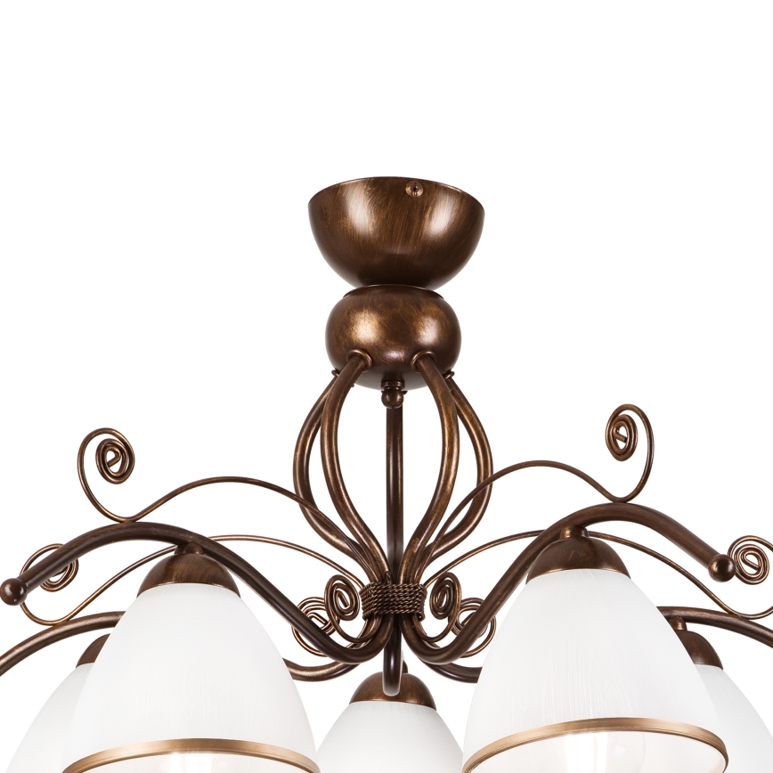Brilagi - LED Přisazený lustr ANTICO 5xE27/60W/230V bronz patina