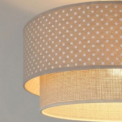 Brilagi - LED Přisazený lustr BOHO BOBO 1xE27/10W/230V pr. 40 cm puntíky béžová/krémová
