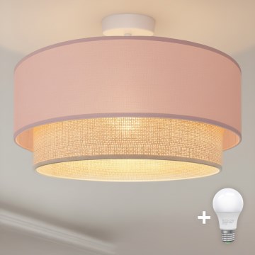 Brilagi - LED Přisazený lustr BOHO BOBO 1xE27/10W/230V pr. 40 cm růžová/krémová