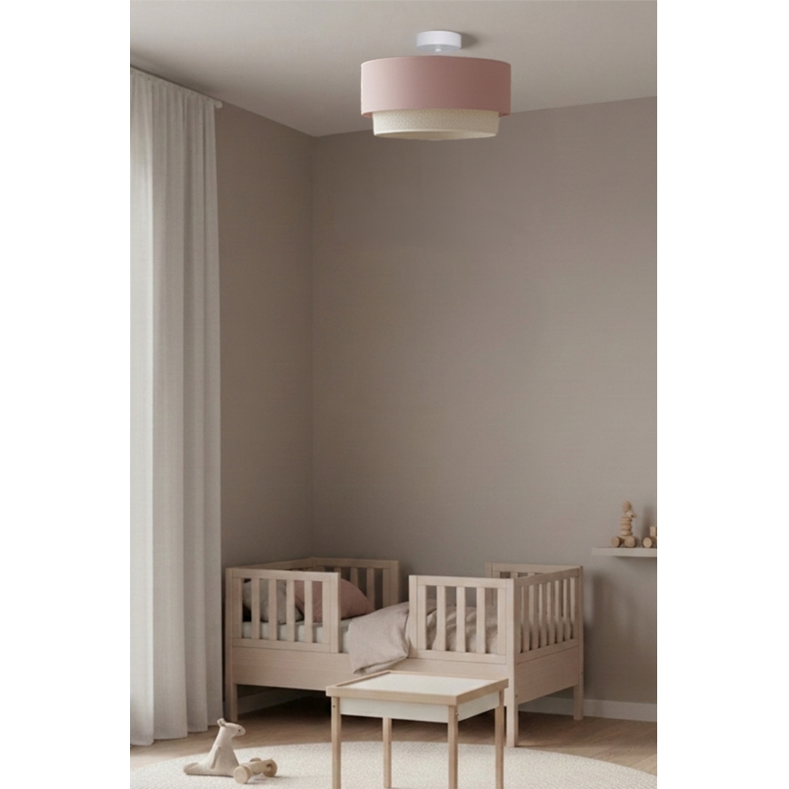 Brilagi - LED Přisazený lustr BOHO BOBO 1xE27/10W/230V pr. 40 cm růžová/krémová