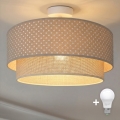 Brilagi - LED Přisazený lustr BOHO BOBO 1xE27/60W/230V pr. 40 cm puntíky béžová/krémová
