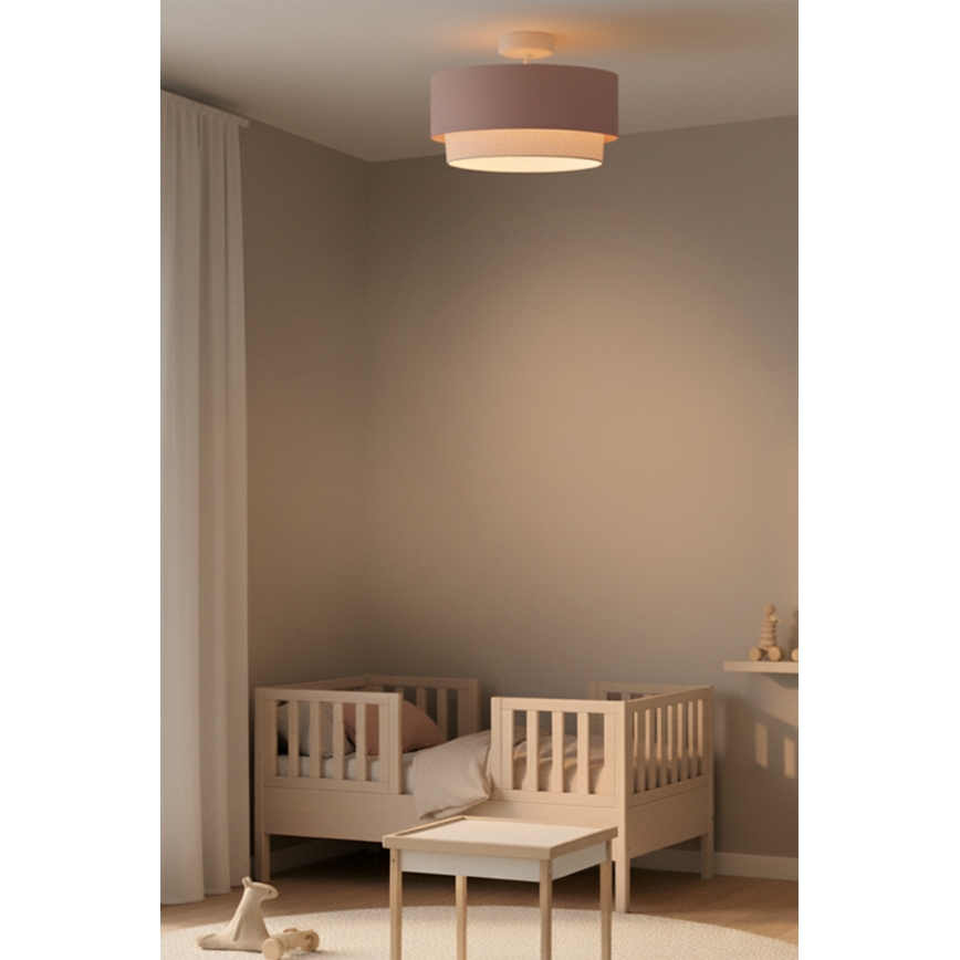 Brilagi - LED Přisazený lustr BOHO BOBO 1xE27/60W/230V pr. 40 cm růžová/krémová