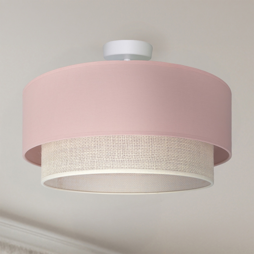 Brilagi - LED Přisazený lustr BOHO BOBO 1xE27/60W/230V pr. 40 cm růžová/krémová