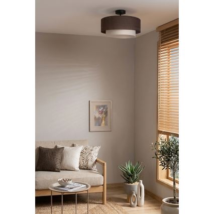 Brilagi - LED Přisazený lustr BOHO ECO 1xE27/10W/230V pr. 40 cm hnědá/krémová
