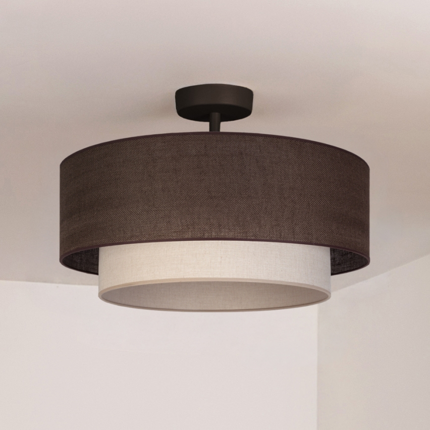 Brilagi - LED Přisazený lustr BOHO ECO 1xE27/10W/230V pr. 40 cm hnědá/krémová
