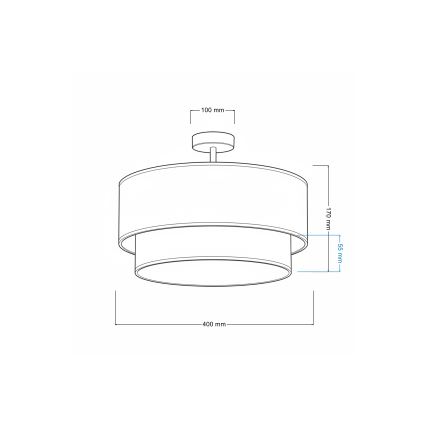 Brilagi - LED Přisazený lustr BOHO ECO 1xE27/10W/230V pr. 40 cm hnědá/krémová