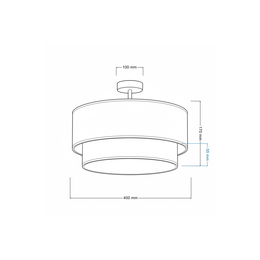 Brilagi - LED Přisazený lustr BOHO ECO 1xE27/10W/230V pr. 40 cm krémová