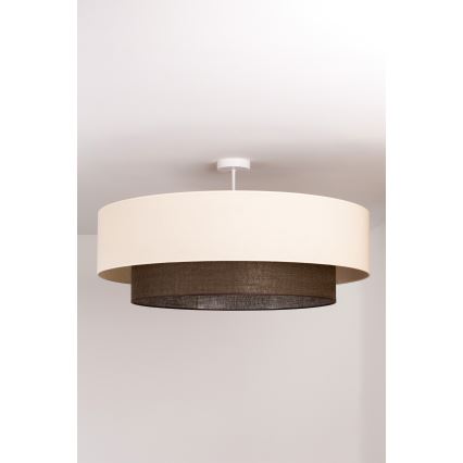 Brilagi - LED Přisazený lustr BOHO STYLE 3xE27/15W/230V pr. 80 cm krémová/hnědá