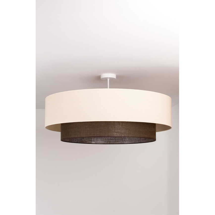 Brilagi - LED Přisazený lustr BOHO STYLE 3xE27/15W/230V pr. 80 cm krémová/hnědá
