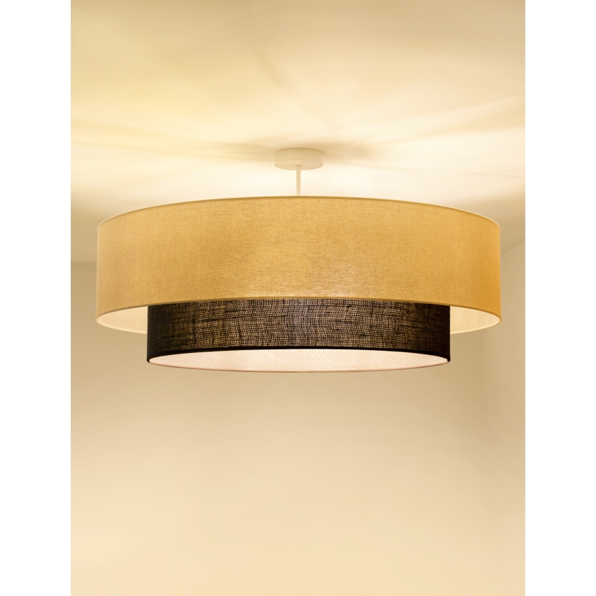 Brilagi - LED Přisazený lustr BOHO STYLE 3xE27/15W/230V pr. 80 cm krémová/hnědá