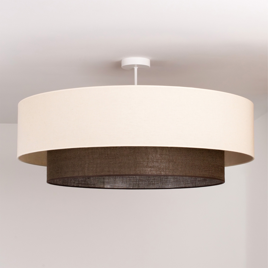 Brilagi - LED Přisazený lustr BOHO STYLE 3xE27/15W/230V pr. 80 cm krémová/hnědá