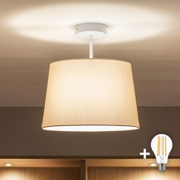 Brilagi - LED Přisazený lustr CERIA 1xE27/60W/230V pr. 30 cm bílá/béžová