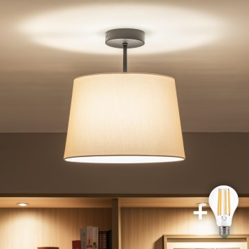 Brilagi - LED Přisazený lustr CERIA 1xE27/60W/230V pr. 30 cm černá/béžová