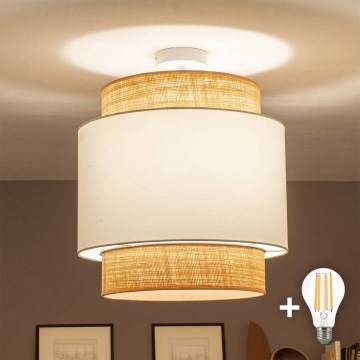 Brilagi - LED Přisazený lustr CERIA 1xE27/60W/230V pr. 40 cm béžová/bílá
