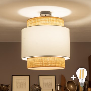 Brilagi - LED Přisazený lustr CERIA 1xE27/60W/230V pr. 40 cm černá/béžová/bílá