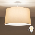 Brilagi - LED Přisazený lustr CERIA 1xE27/60W/230V pr. 45 cm bílá/béžová