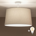 Brilagi - LED Přisazený lustr CERIA 1xE27/60W/230V pr. 45 cm bílá/šedá