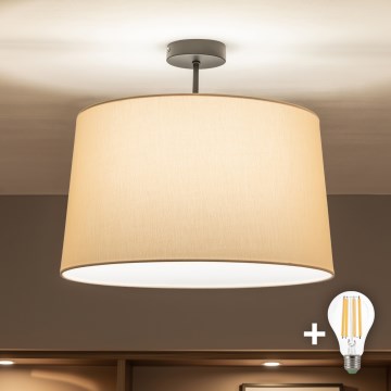 Brilagi - LED Přisazený lustr CERIA 1xE27/60W/230V pr. 45 cm černá/béžová