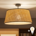 BRILAGI - LED Přisazený lustr CERIA 1xE27/60W/230V pr. 50 cm černá/béžová
