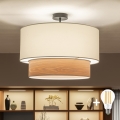 Brilagi - LED Přisazený lustr CERIA 1xE27/60W/230V pr. 50 cm černá/bílá/béžová
