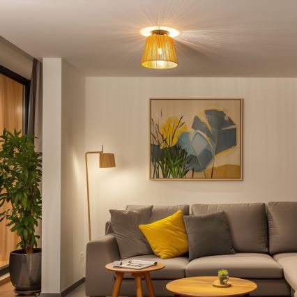 Brilagi - LED Přisazený lustr CERIA BOHO 1xE27/40W/230V pr. 28 cm hnědá