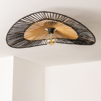 Brilagi - LED Přisazený lustr CERIA BOHO 1xE27/40W/230V pr. 50 cm černá/hnědá