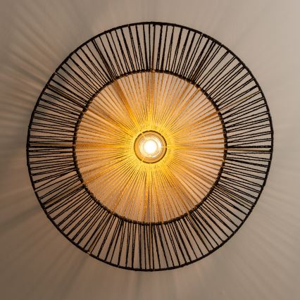 Brilagi - LED Přisazený lustr CERIA BOHO 1xE27/40W/230V pr. 50 cm černá/hnědá