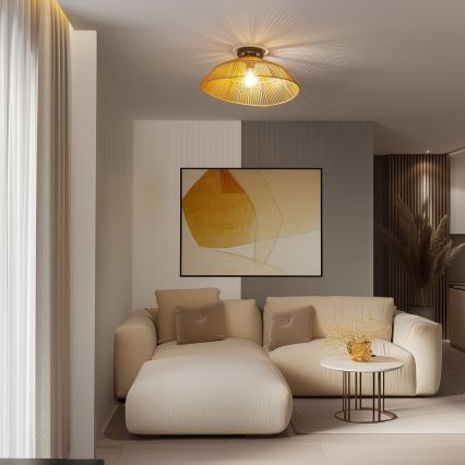 Brilagi - LED Přisazený lustr CERIA BOHO 1xE27/40W/230V pr. 50 cm hnědá