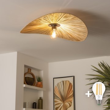 Brilagi - LED Přisazený lustr CERIA BOHO 1xE27/40W/230V pr. 60 cm rafie/dub