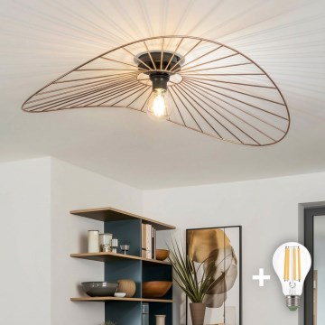 Brilagi - LED Přisazený lustr CERIA WIRE 1xE27/40W/230V 60x80 cm bronz