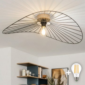 Brilagi - LED Přisazený lustr CERIA WIRE 1xE27/40W/230V 60x80 cm černá/dub