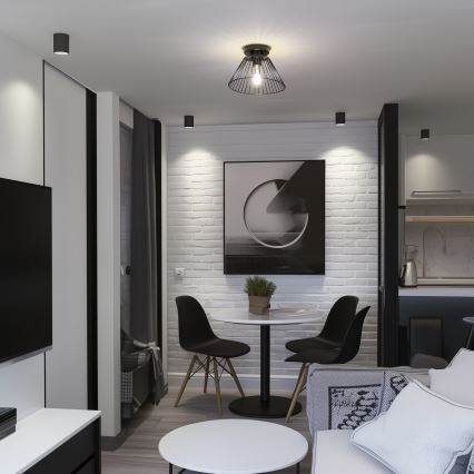 Brilagi - LED Přisazený lustr CERIA WIRE 1xE27/40W/230V pr. 21 cm černá