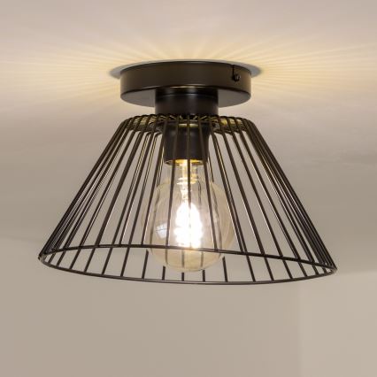 Brilagi - LED Přisazený lustr CERIA WIRE 1xE27/40W/230V pr. 21 cm černá
