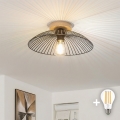 BRILAGI - LED Přisazený lustr CERIA WIRE 1xE27/40W/230V pr. 26 cm černá/dub