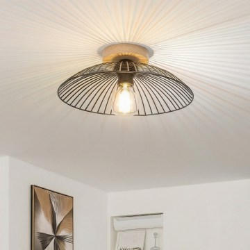 Brilagi - LED Přisazený lustr CERIA WIRE 1xE27/40W/230V pr. 38 cm černá/dub