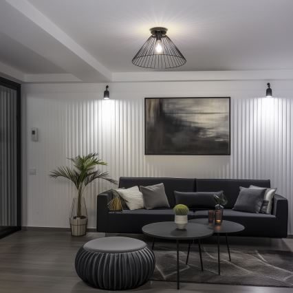 Brilagi - LED Přisazený lustr CERIA WIRE 1xE27/40W/230V pr. 45 cm černá