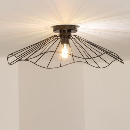 Brilagi - LED Přisazený lustr CERIA WIRE 1xE27/40W/230V pr. 60 cm černá