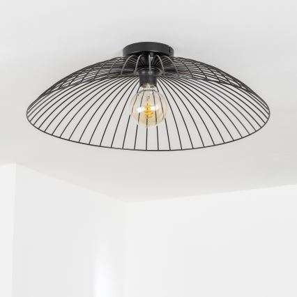 Brilagi - LED Přisazený lustr CERIA WIRE 1xE27/40W/230V pr. 60 cm černá