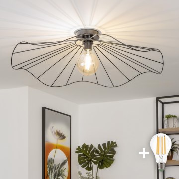 Brilagi - LED Přisazený lustr CERIA WIRE 1xE27/40W/230V pr. 80 cm černá