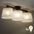 BRILAGI - LED Přisazený lustr LATTE 3xE27/15W/230V borovice/bílá