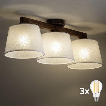 BRILAGI - LED Přisazený lustr LATTE 3xE27/15W/230V borovice/bílá