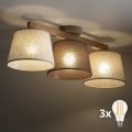 BRILAGI - LED Přisazený lustr LATTE 3xE27/15W/230V borovice/mix