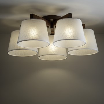 BRILAGI - LED Přisazený lustr LATTE 5xE27/15W/230V borovice/bílá