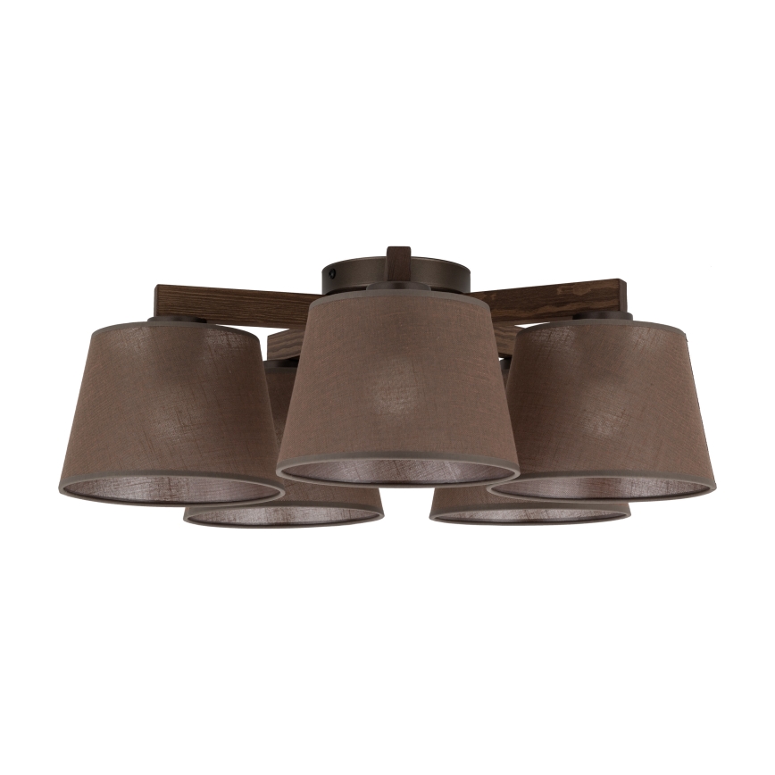 BRILAGI - LED Přisazený lustr LATTE 5xE27/15W/230V borovice/hnědá